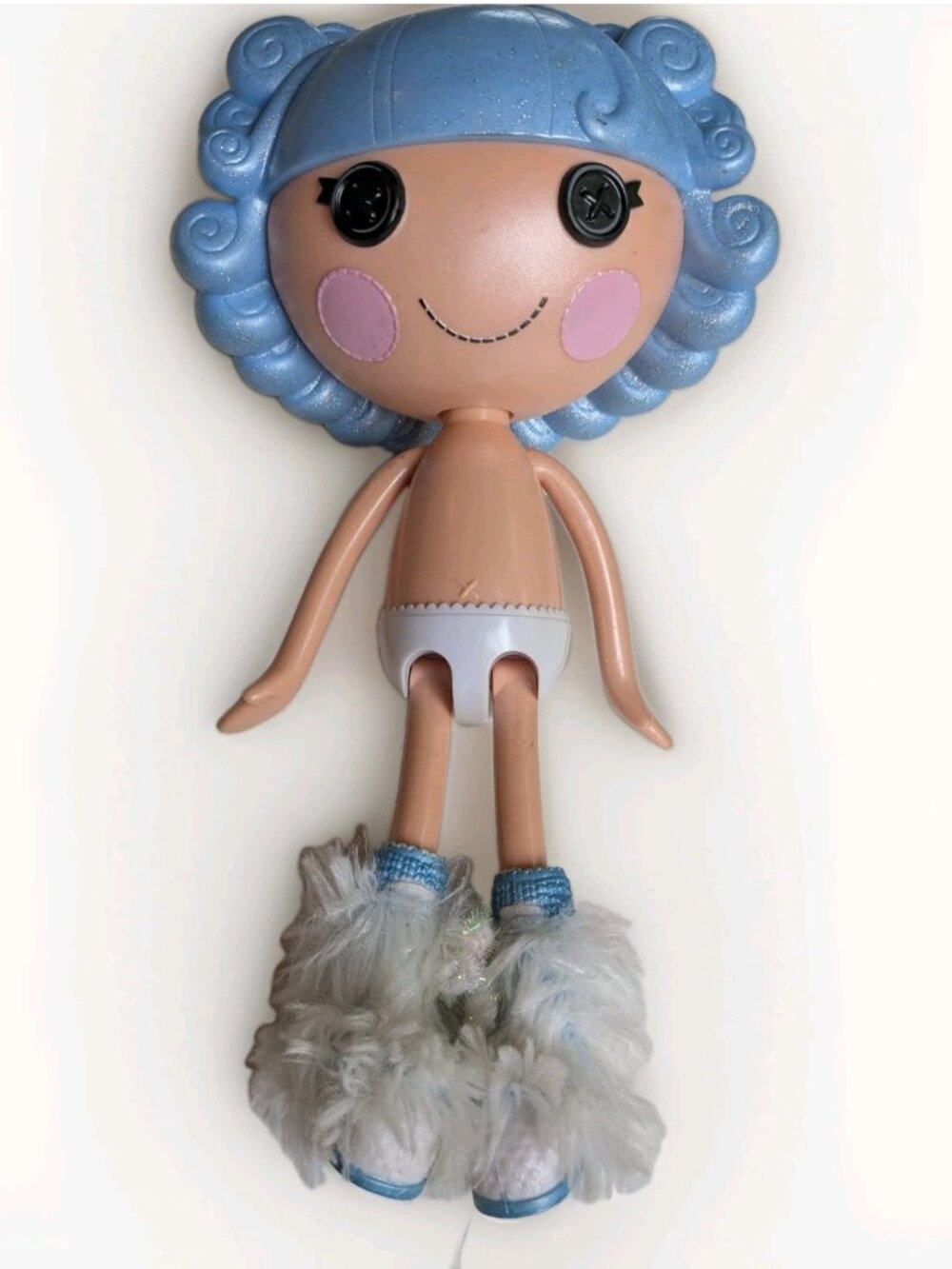 Lalaloopsy Ivory Ice Crystals Doll Full Size 12" Blue Hair White Furry Boots MGA